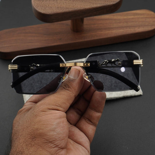 Rimless Frame – Charcol – Male Sunglasses